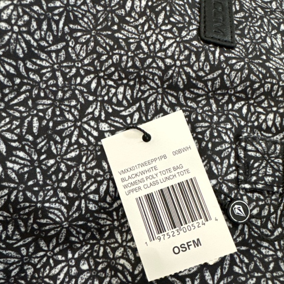 Volcom Women’s Poly Tote Bag Upper Class Lunch Tote - Picture 2 of 6